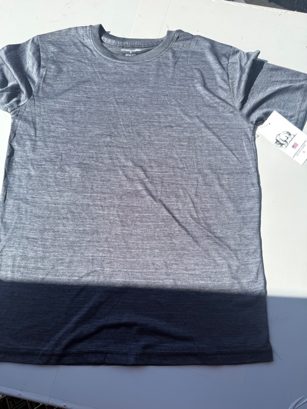 Mens Grey Heather Crew Neck T-Shirt crew neck light made in egypt thin A10